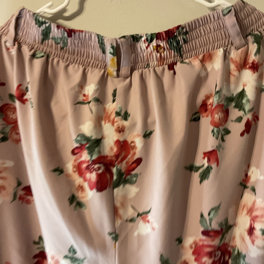 Torrid Floral Wide-Leg Pants - Blush Pink - Picture 7 of 7